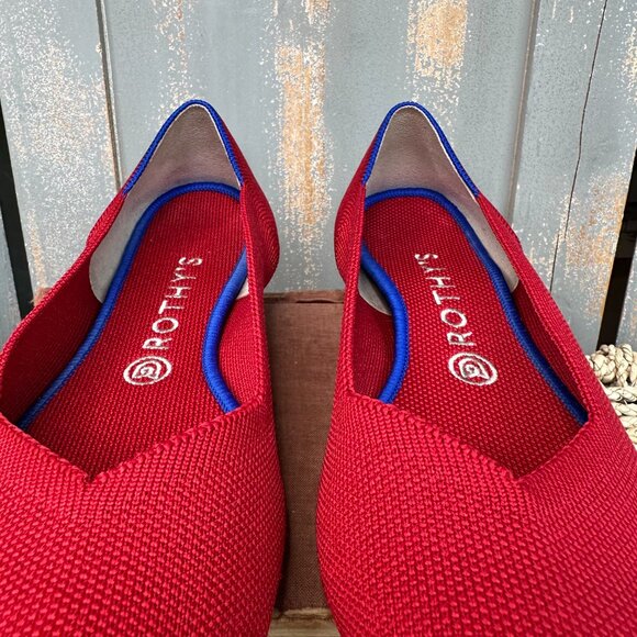 Rothy's The Point Flat Chili Red Sz 9.5 - Picture 5 of 15